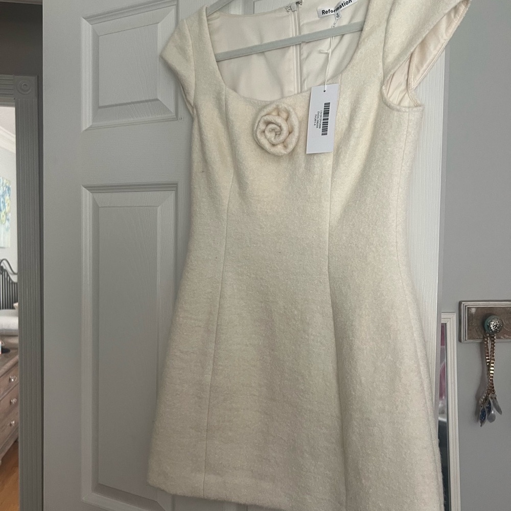 Reformation Zada Embellished Mini Dress